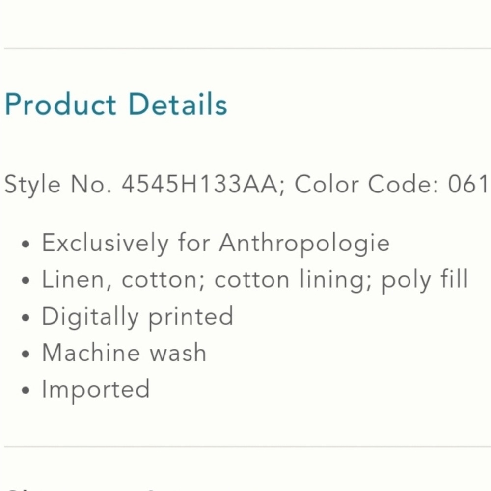 Anthropologie Jadie Pillow SOLD OUT - Picture 5 of 9